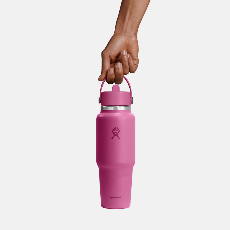 32 oz Wide Mouth Travel Bottle with Flex Straw Cap בקבוק פיה נפתחת image number null